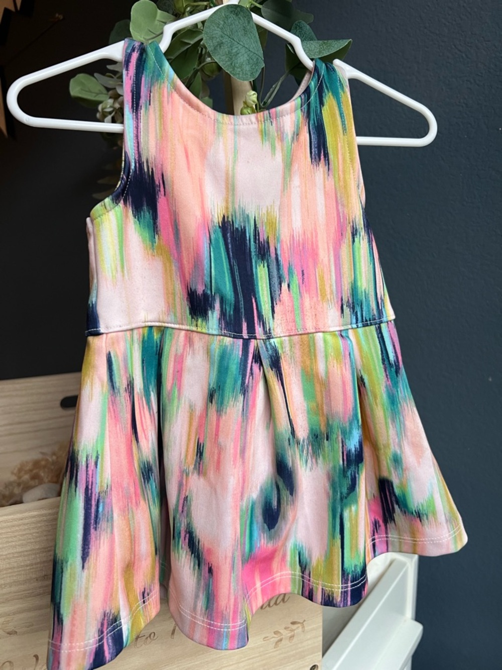 Multicolor Brushstroke Tank Dress